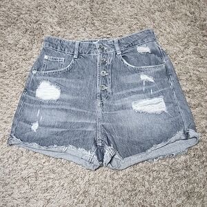 Zara Denim Gray Shorts 5862/156 USA 6